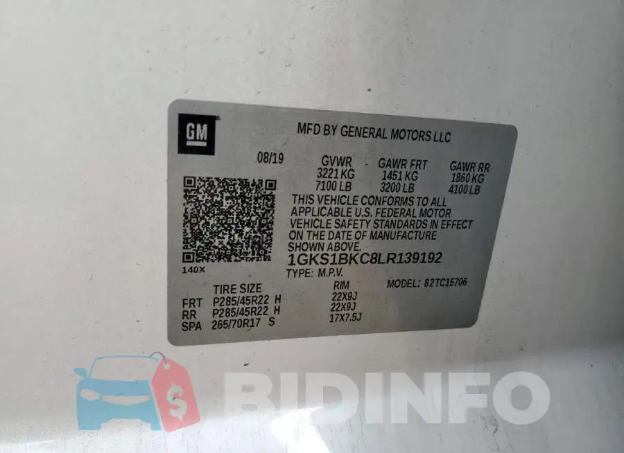 1GKS1BKC8LR139192 Photo# 13