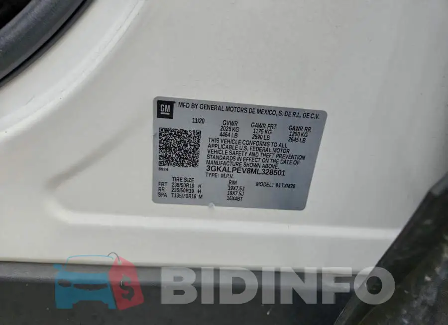 3GKALPEV8ML328501 Photo# 13