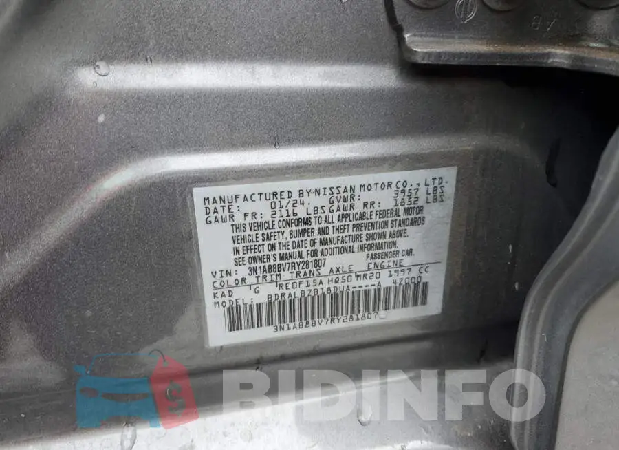 3N1AB8BV7RY281807 Photo# 12
