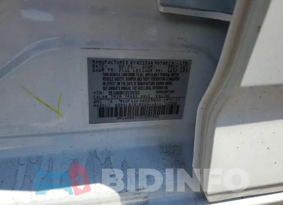 3N1AB8BV7SY299343 Photo# 12