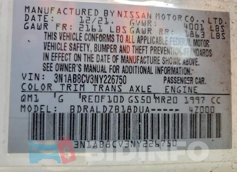 3N1AB8CV3NY226750 Photo# 13