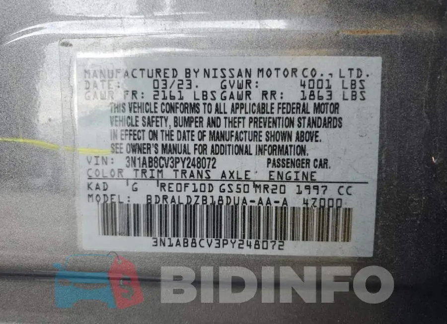 3N1AB8CV3PY248072 Photo# 12