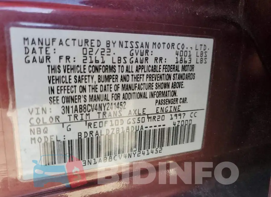3N1AB8CV4NY241452 Photo# 12