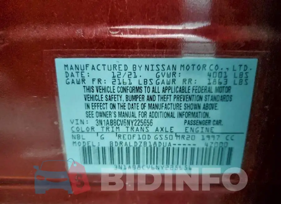 3N1AB8CV6NY225656 Photo# 12