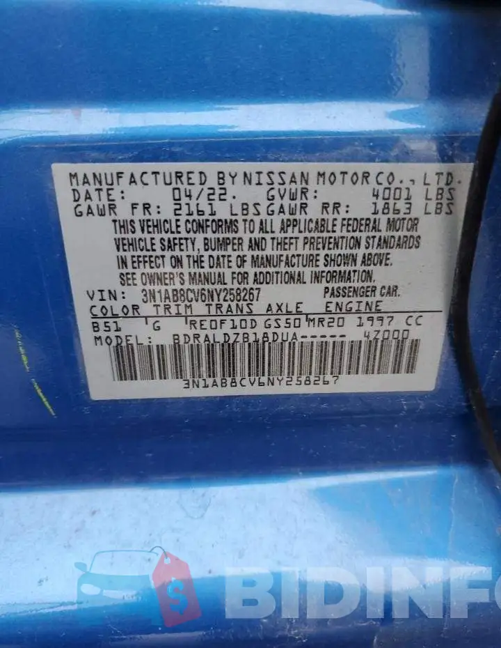 3N1AB8CV6NY258267 Photo# 12