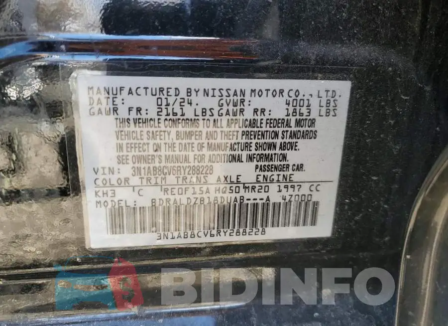3N1AB8CV6RY288228 Photo# 12