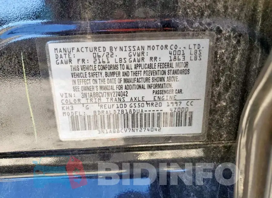 3N1AB8CV7NY274042 Photo# 12