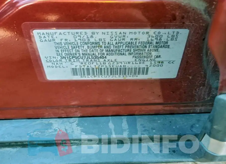 3N1CP5CU7JL535404 Photo# 12