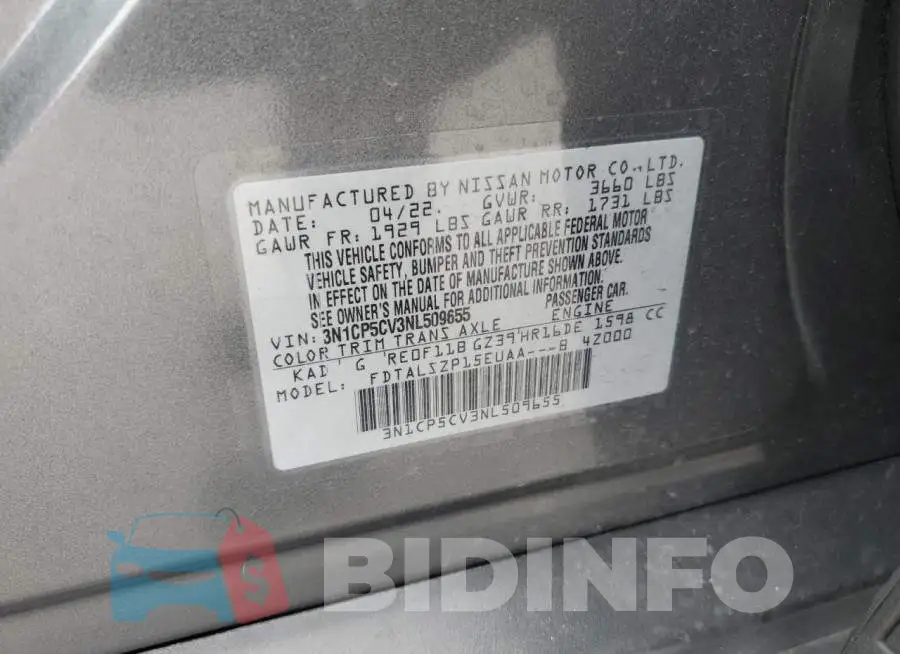 3N1CP5CV3NL509655 Photo# 13