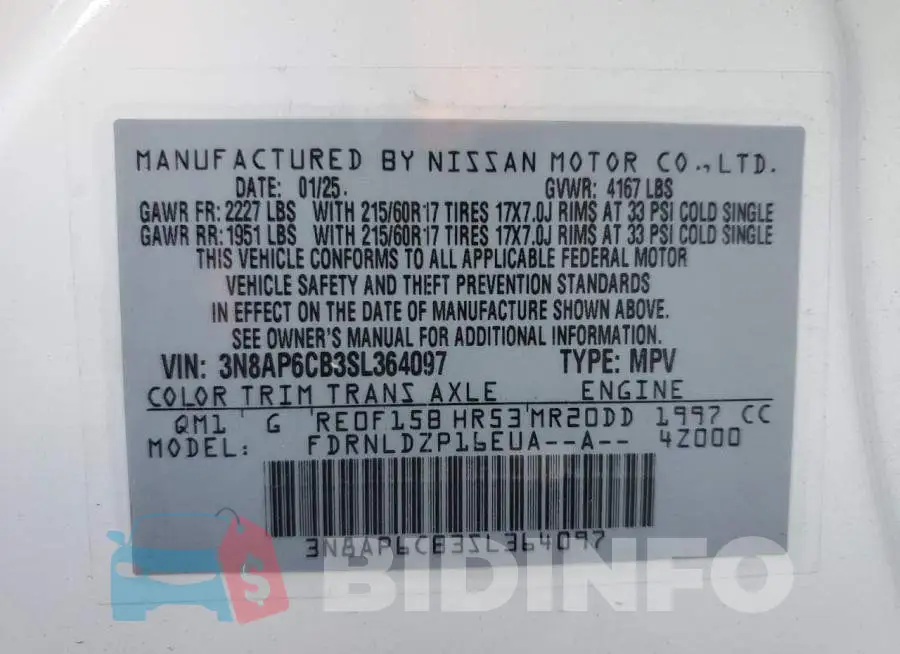 3N8AP6CB3SL364097 Photo# 14