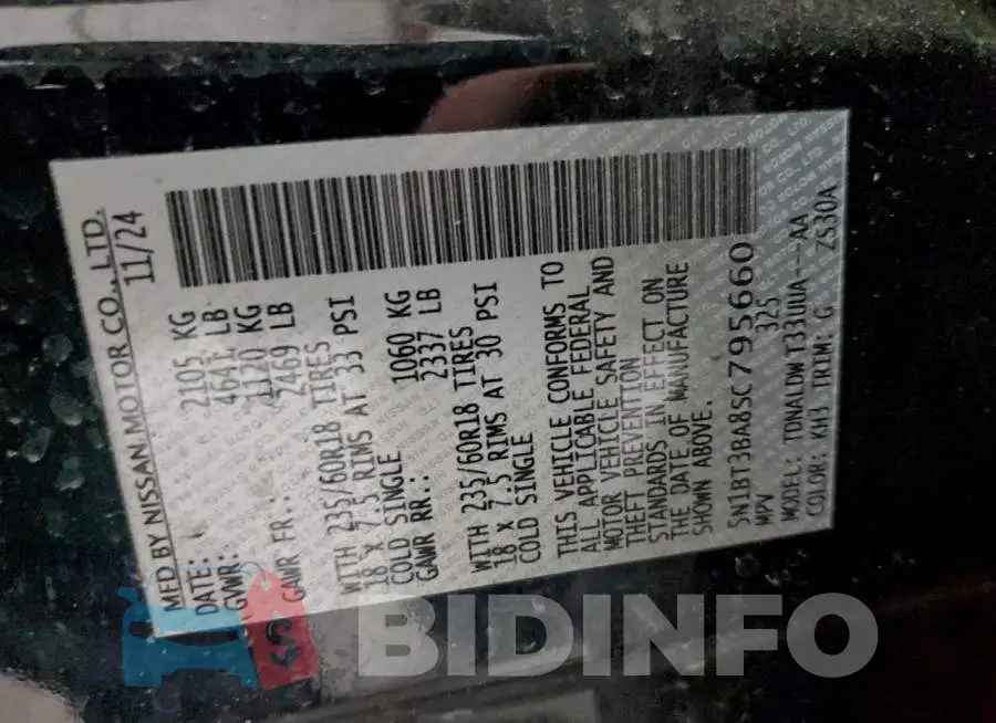 5N1BT3BA8SC795660 Photo# 13