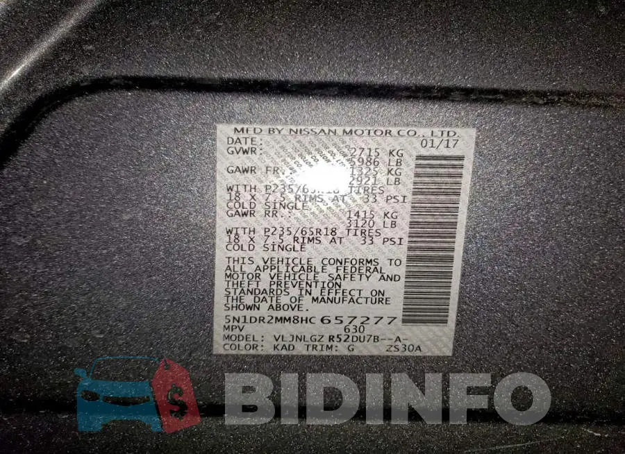 5N1DR2MM8HC657277 Photo# 13