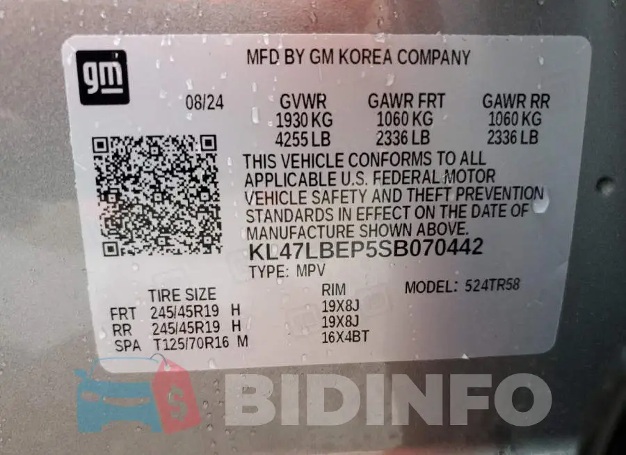 KL47LBEP5SB070442 Photo# 13
