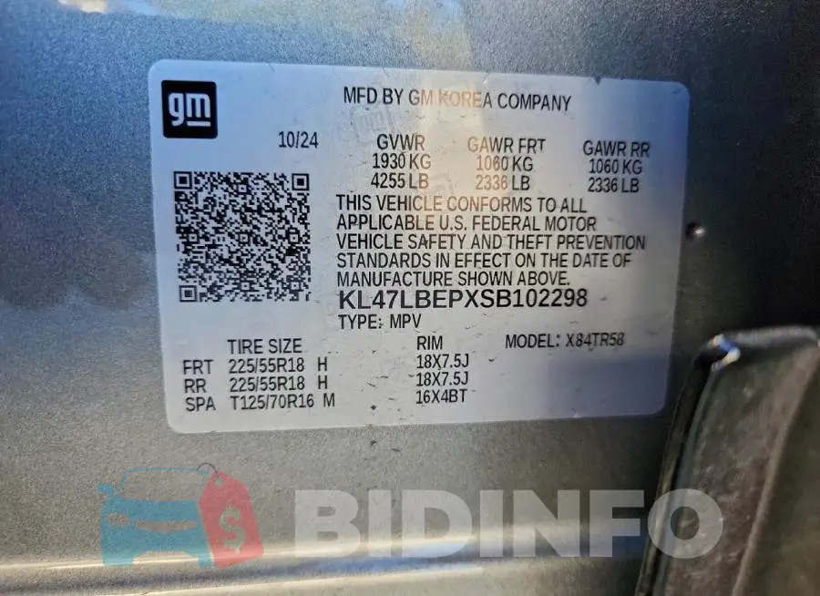 KL47LBEPXSB102298 Photo# 13
