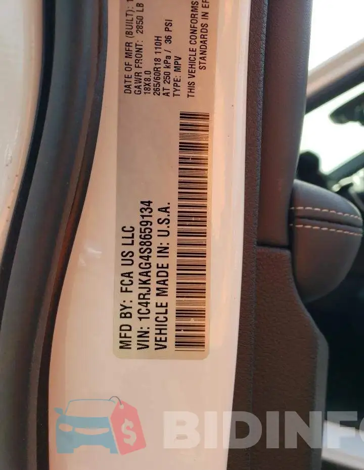 1C4RJKAG4S8659134 Photo# 13