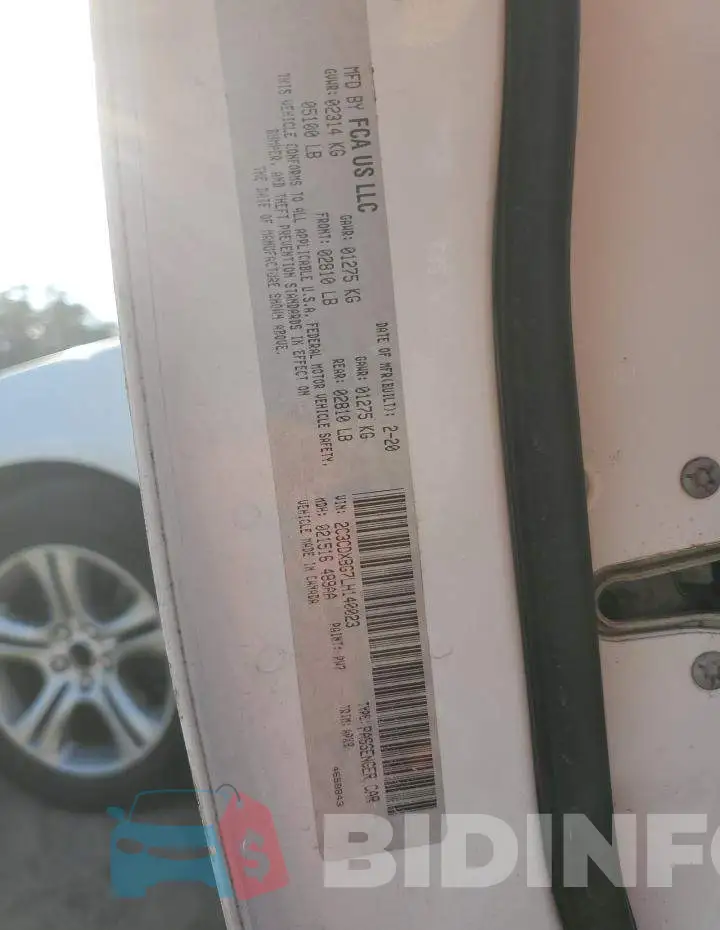 2C3CDXBG7LH140023 Photo# 12