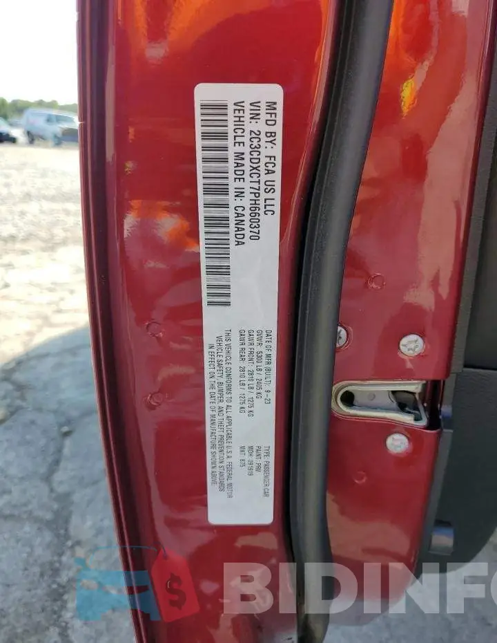 2C3CDXCT7PH660370 Photo# 12