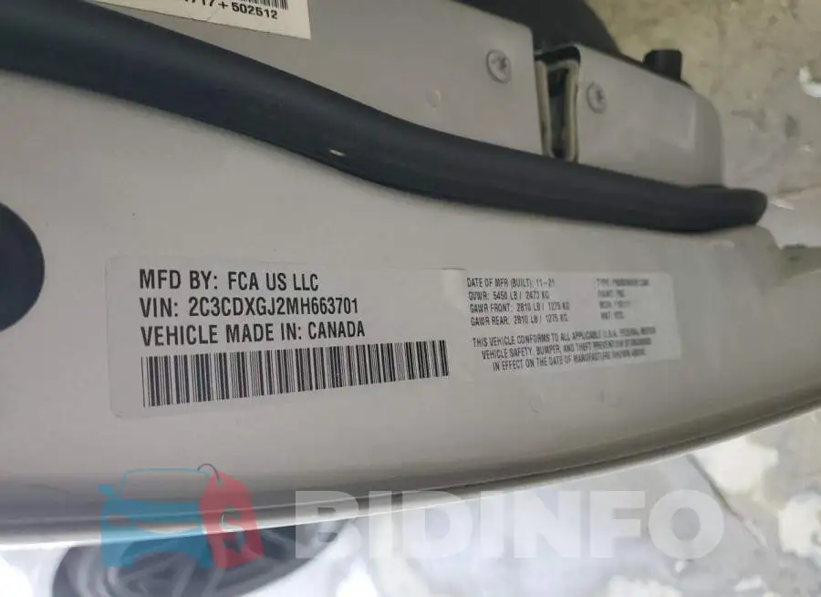 2C3CDXGJ2MH663701 Photo# 12
