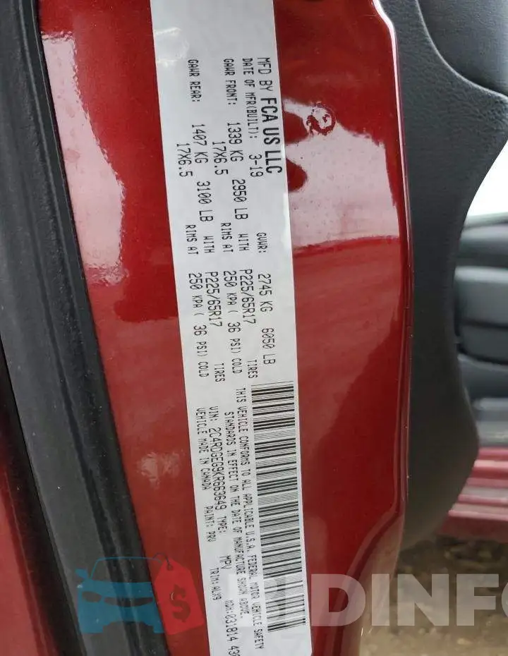 2C4RDGEG9KR663649 Photo# 13