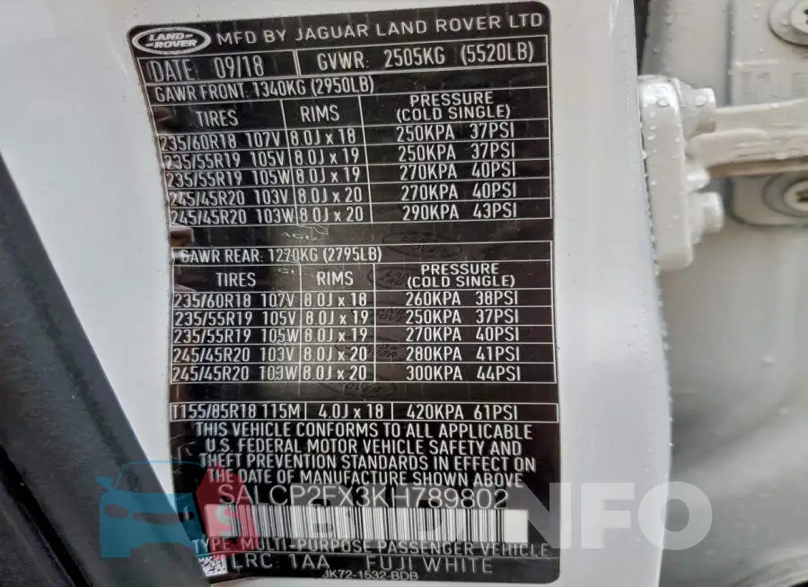 SALCP2FX3KH789802 Photo# 12