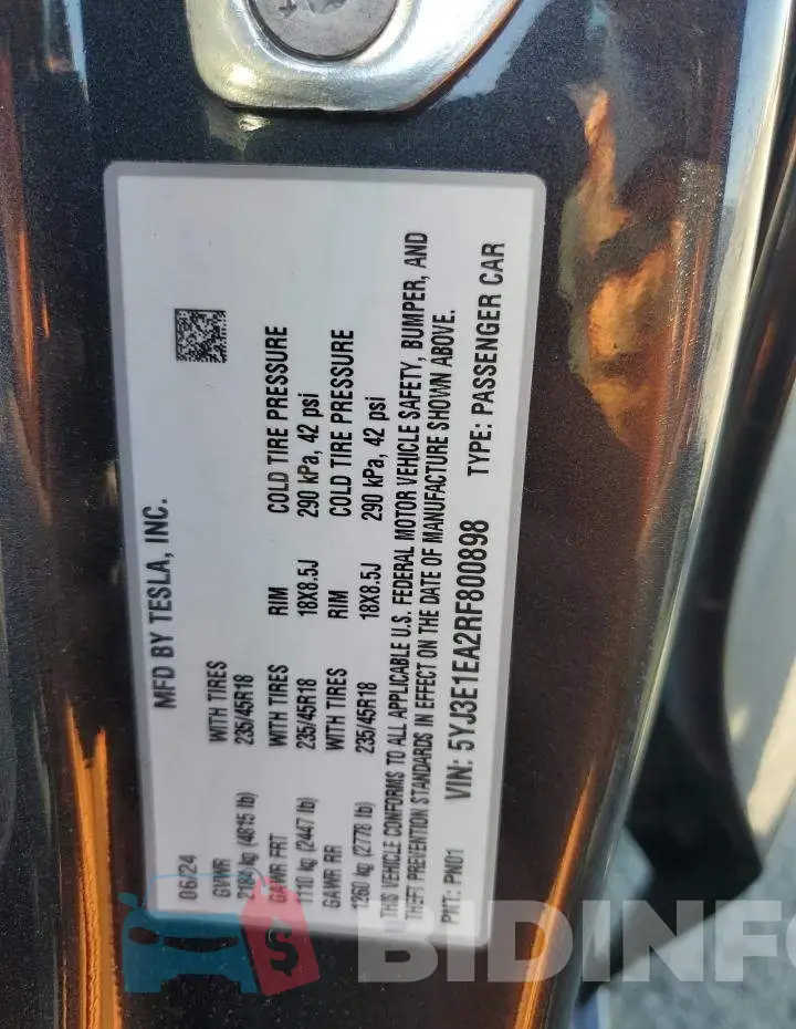5YJ3E1EA2RF800898 Photo# 12