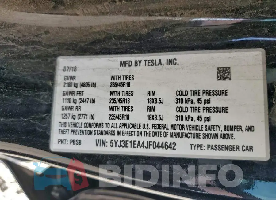 5YJ3E1EA4JF044642 Photo# 12