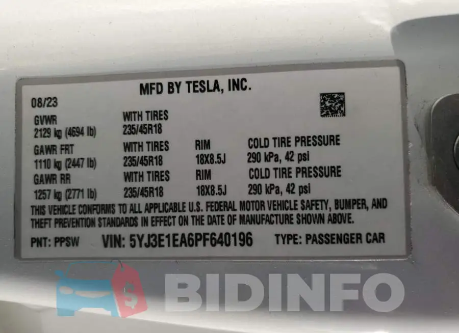 5YJ3E1EA6PF640196 Photo# 13