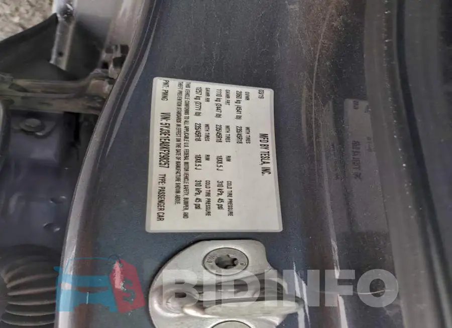 5YJ3E1EA8KF298257 Photo# 13