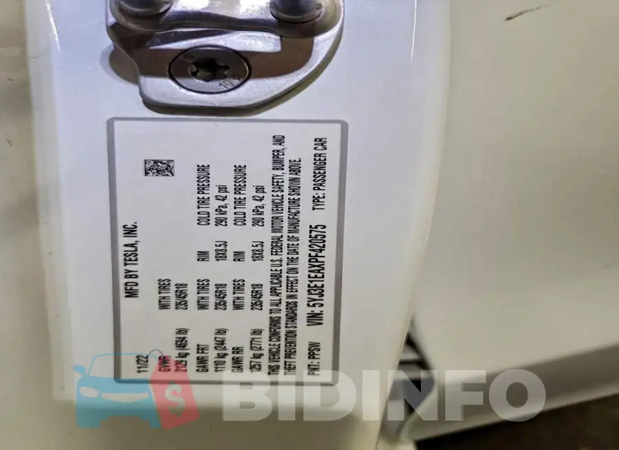5YJ3E1EAXPF420575 Photo# 13