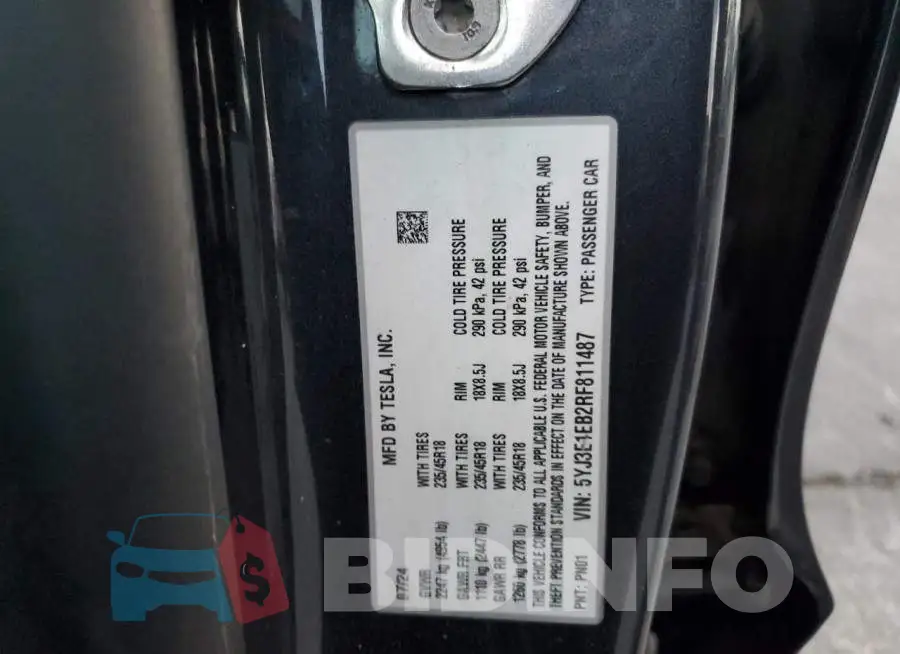 5YJ3E1EB2RF811487 Photo# 13