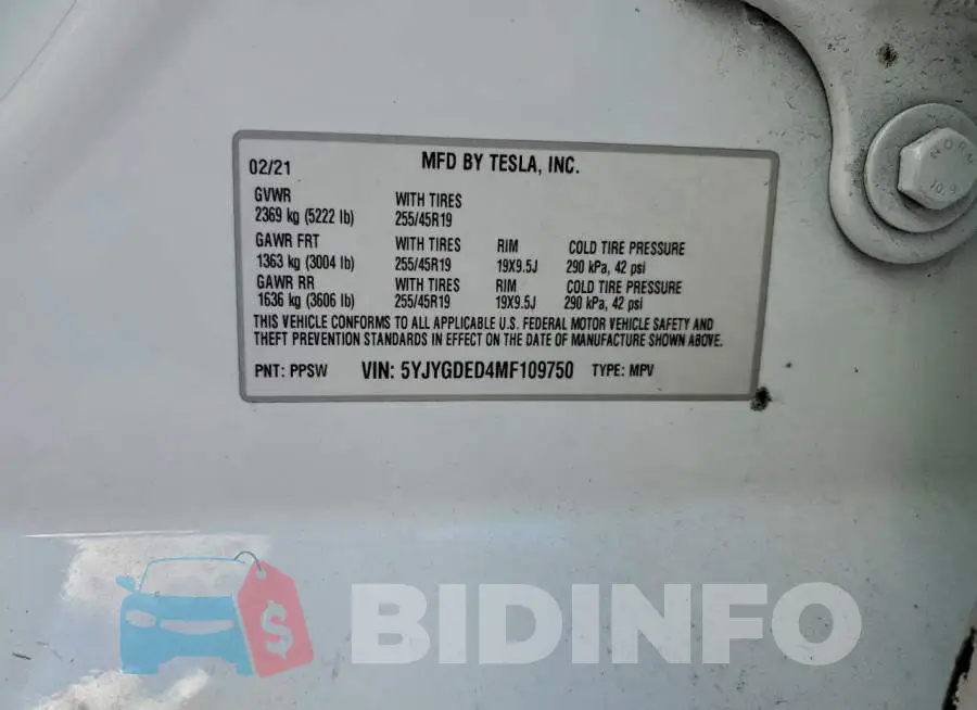 5YJYGDED4MF109750 Photo# 12