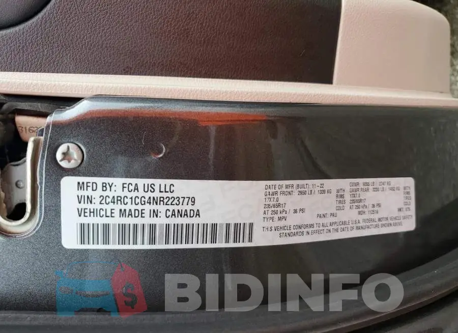 2C4RC1CG4NR223779 Photo# 13