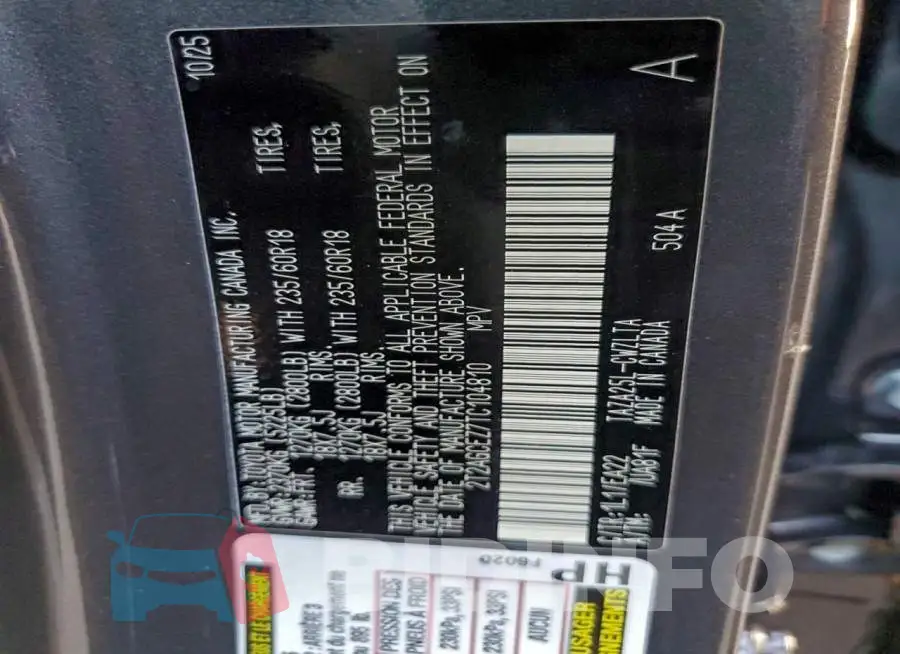 2T2AGCEZ7TC104810 Photo# 14