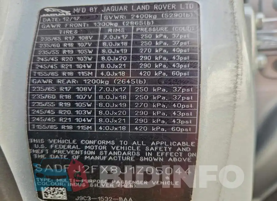 SADFJ2FX8J1Z05044 Photo# 13