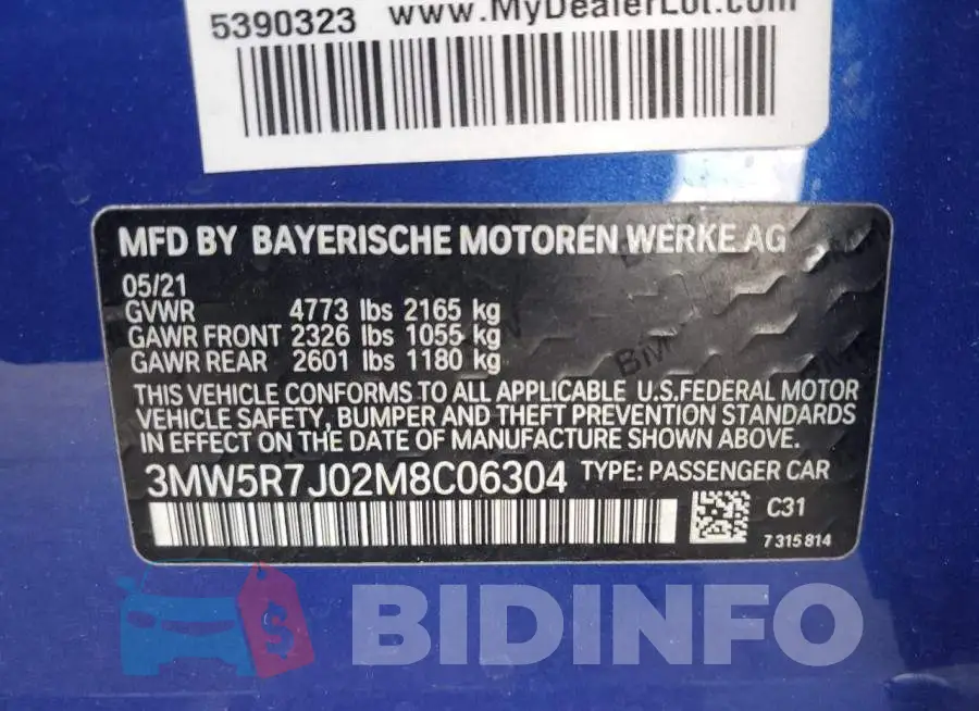 3MW5R7J02M8C06304 Photo# 12