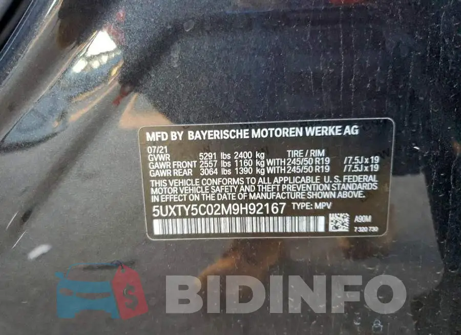 5UXTY5C02M9H92167 Photo# 13