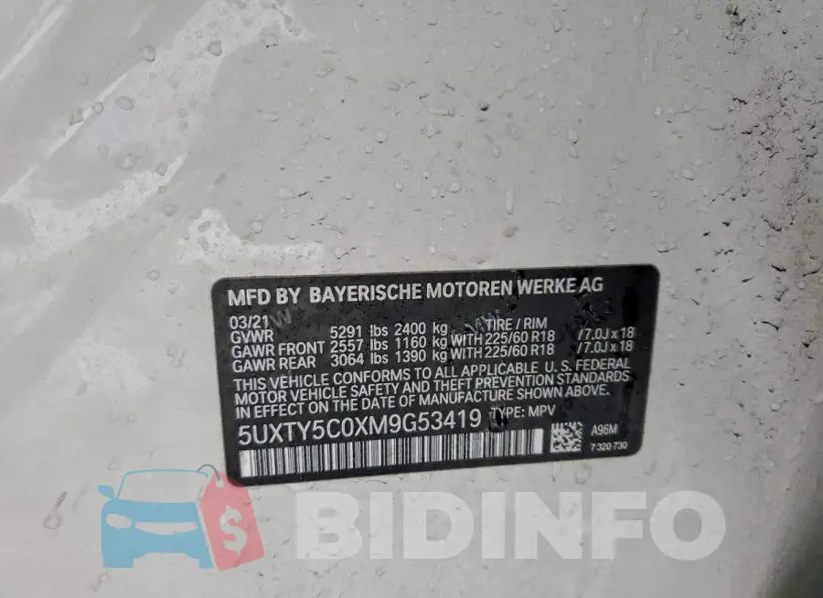 5UXTY5C0XM9G53419 Photo# 13