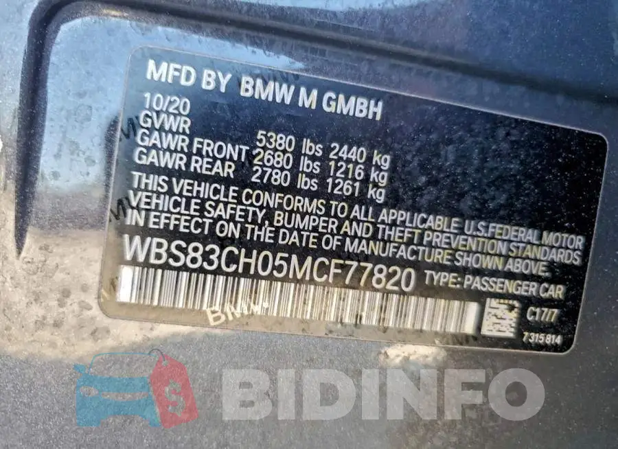 WBS83CH05MCF77820 Photo# 12
