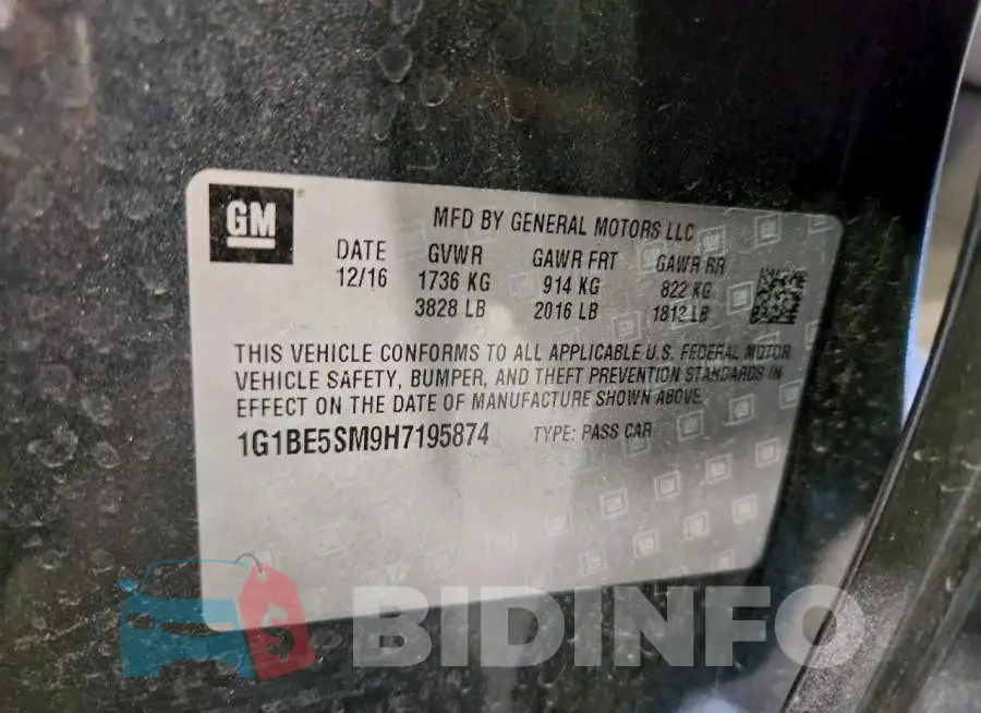 1G1BE5SM9H7195874 Photo# 12