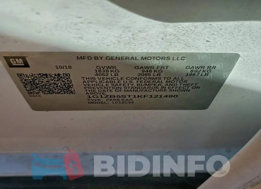 1G1ZB5ST1KF121490 Photo# 12