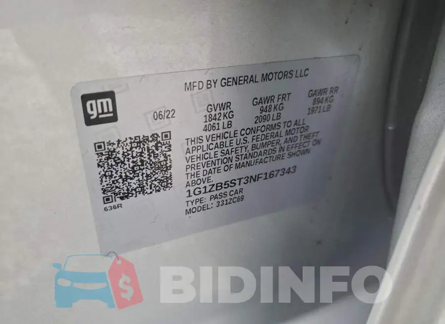 1G1ZB5ST3NF167343 Photo# 12