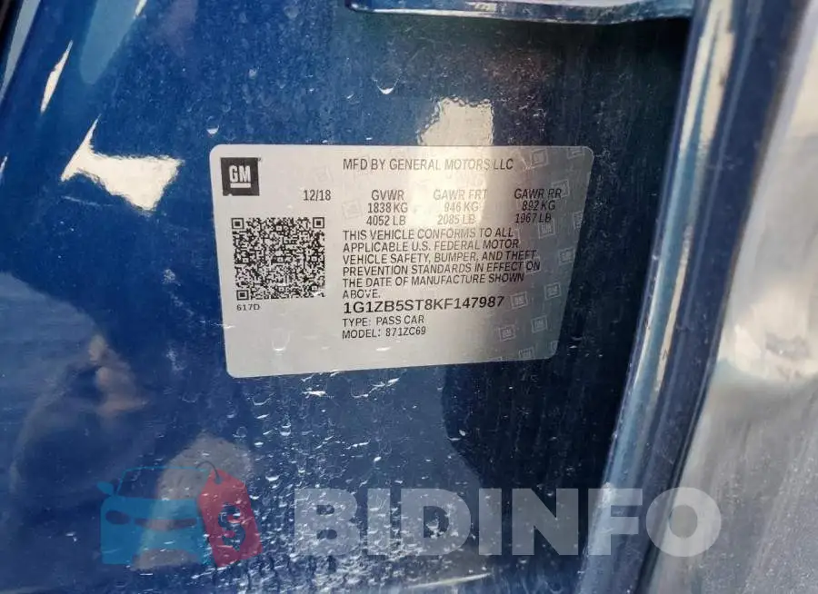 1G1ZB5ST8KF147987 Photo# 12