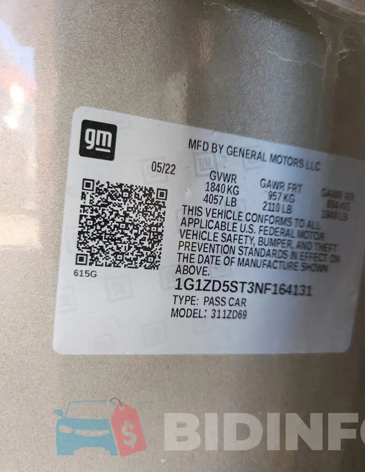 1G1ZD5ST3NF164131 Photo# 12