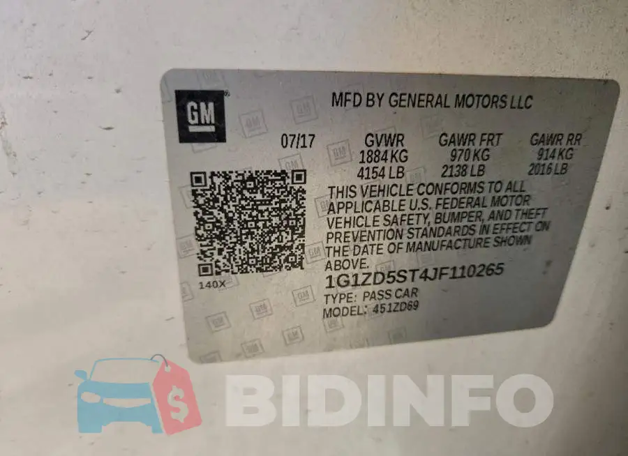 1G1ZD5ST4JF110265 Photo# 12