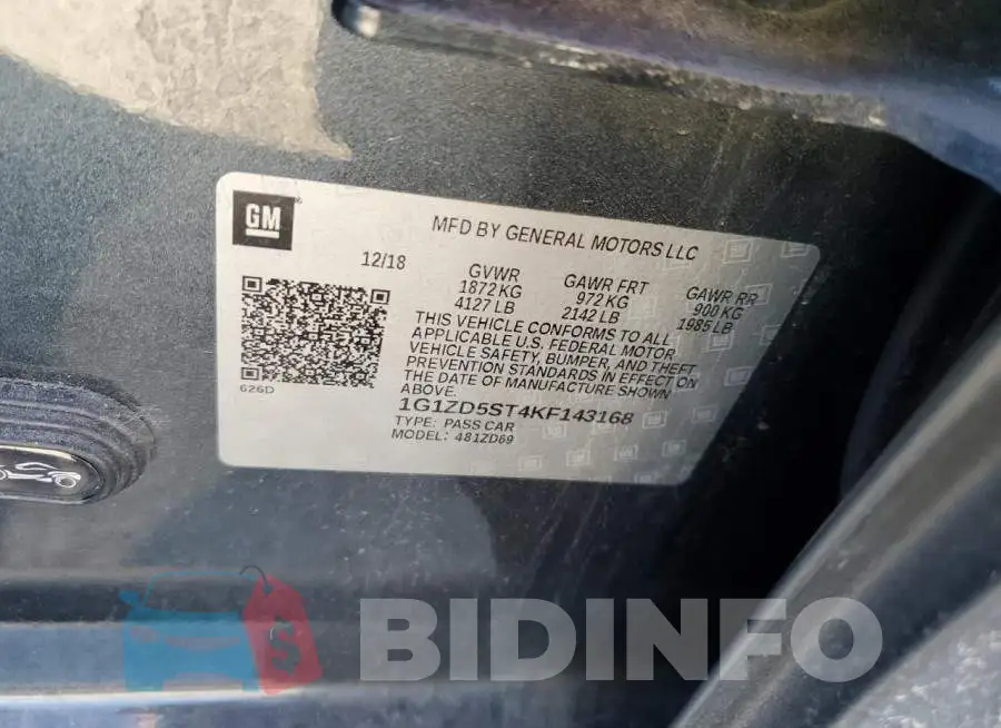 1G1ZD5ST4KF143168 Photo# 12