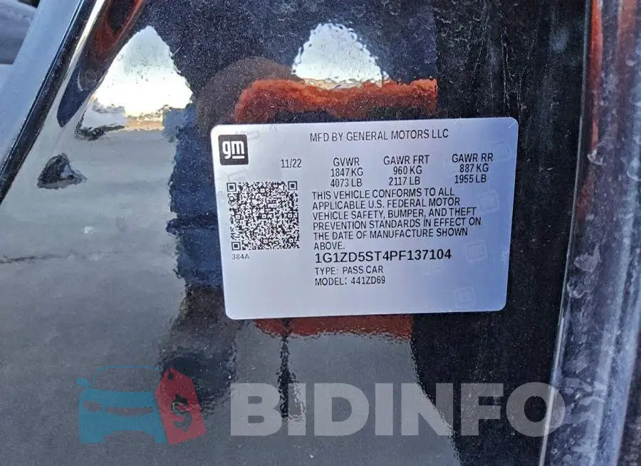 1G1ZD5ST4PF137104 Photo# 12