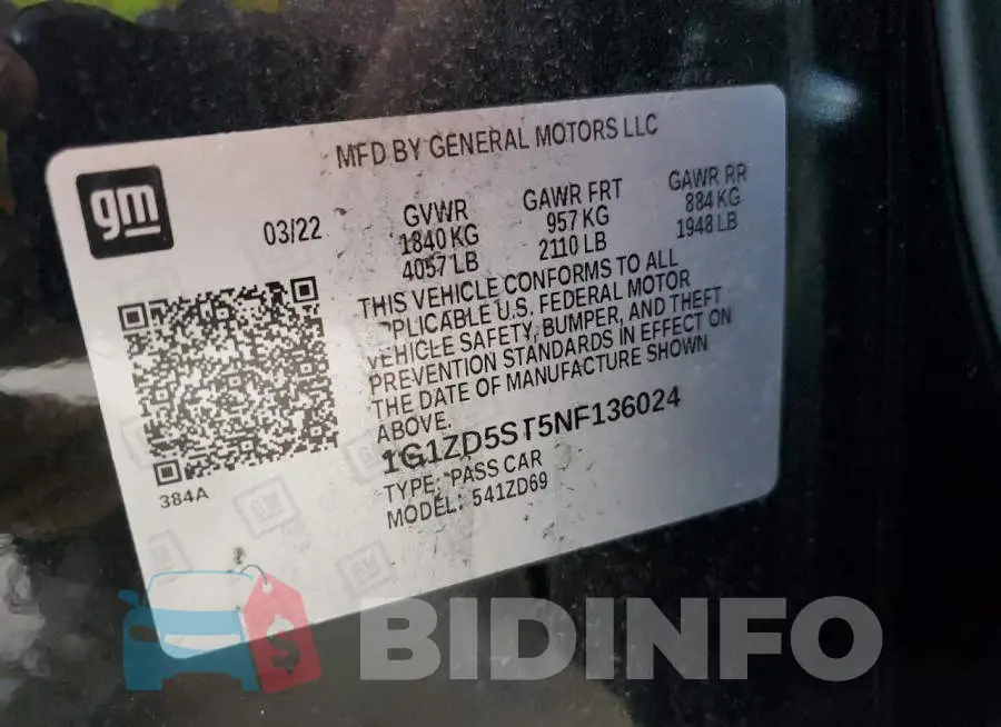 1G1ZD5ST5NF136024 Photo# 14