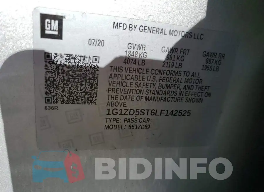 1G1ZD5ST6LF142525 Photo# 12