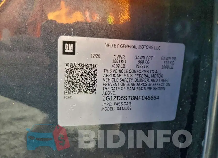 1G1ZD5ST8MF048664 Photo# 12