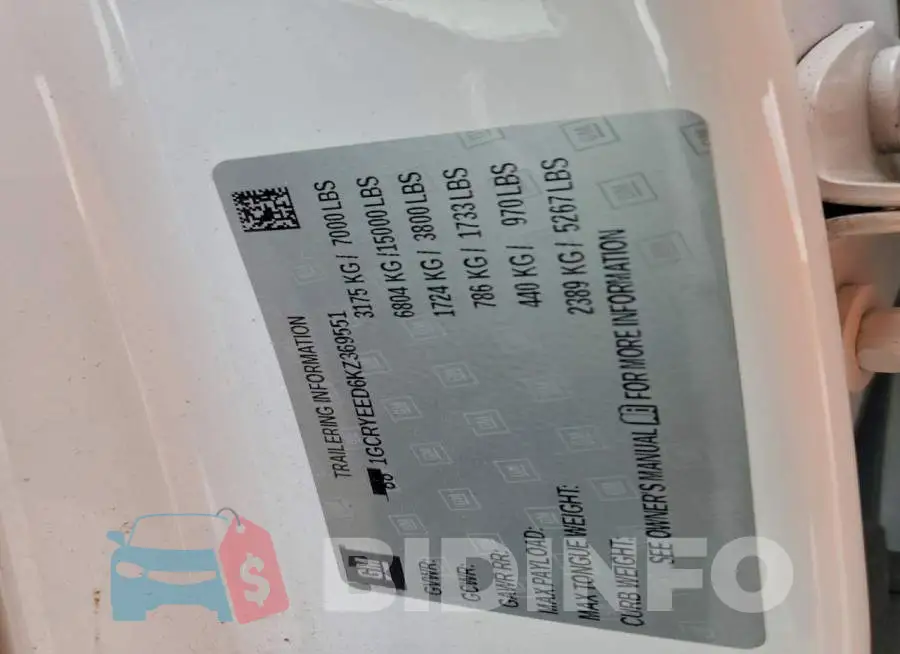 1GCRYEED6KZ369551 Photo# 12